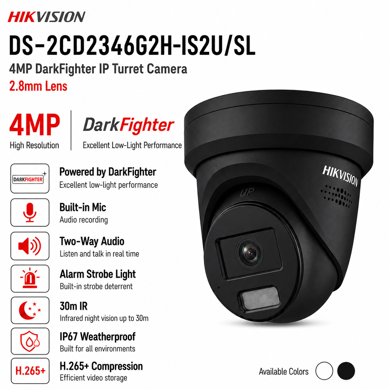 DS-2CD2346G2H-IS2U/SL 2.8mm 4MP IP