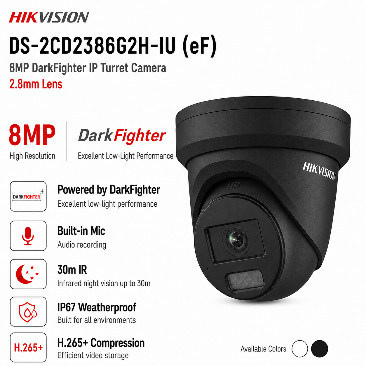 DS-2CD2386G2H-IU (eF) 2.8mm 8MP IP