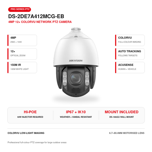 DS-2DE7A412MCG-EB 4MP IP PTZ