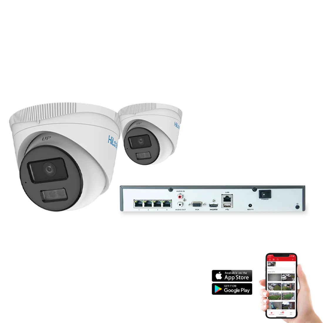 HiLook by Hikvision IP ColorVu 2 Camera 4ch 4MP 30M CCTV Kit