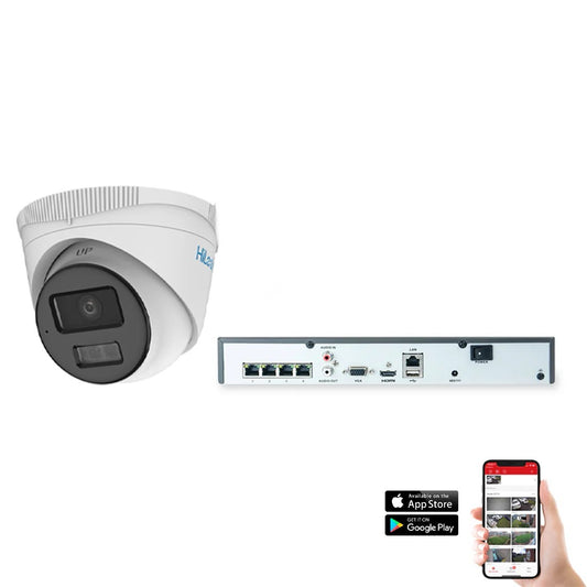 HiLook by Hikvision IP ColorVu 1 Camera 4ch 4MP 30M CCTV Kit