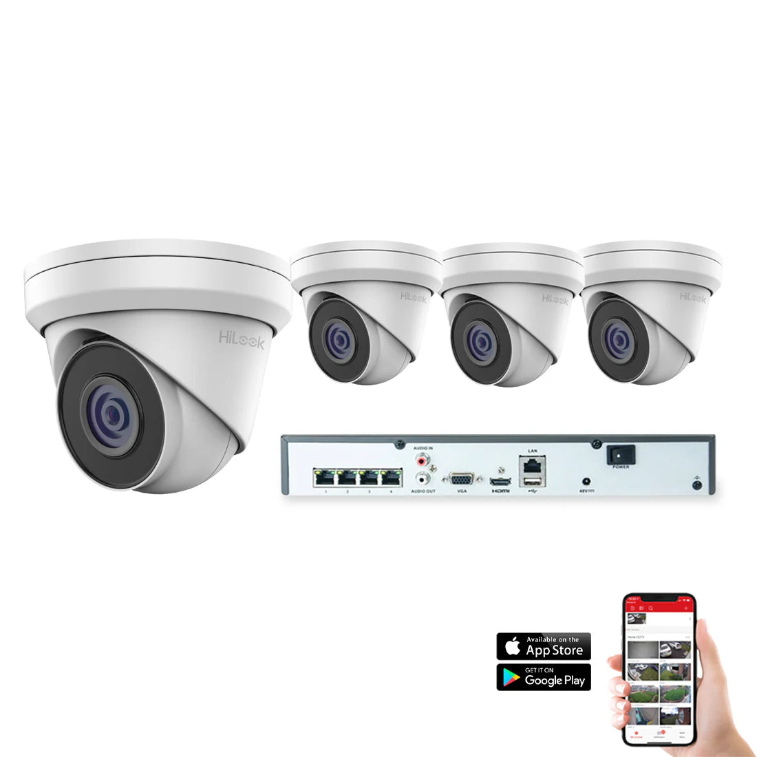 HiLook by Hikvision IP 4ch 5MP 30M IR CCTV Kit