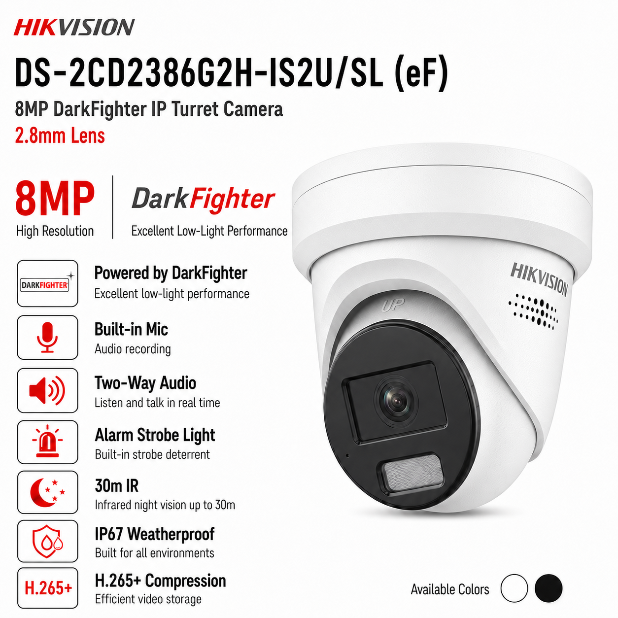 DS-2CD2386G2H-IS2U/SL 2.8mm 8MP IP