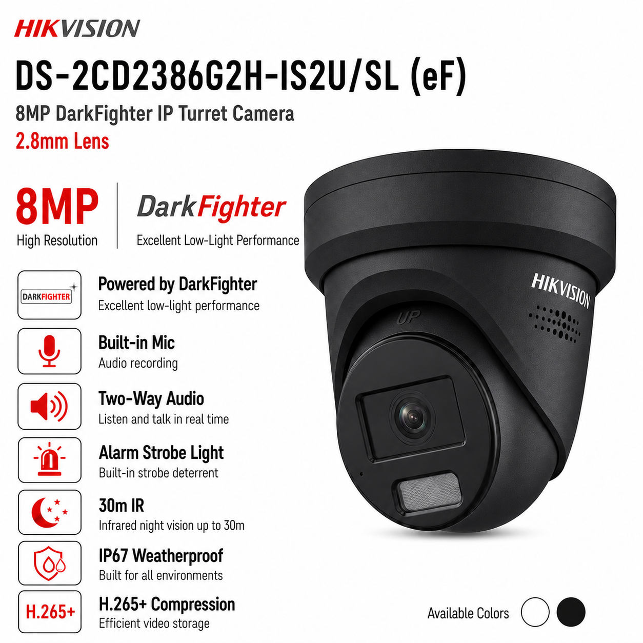 DS-2CD2386G2H-IS2U/SL 2.8mm 8MP IP