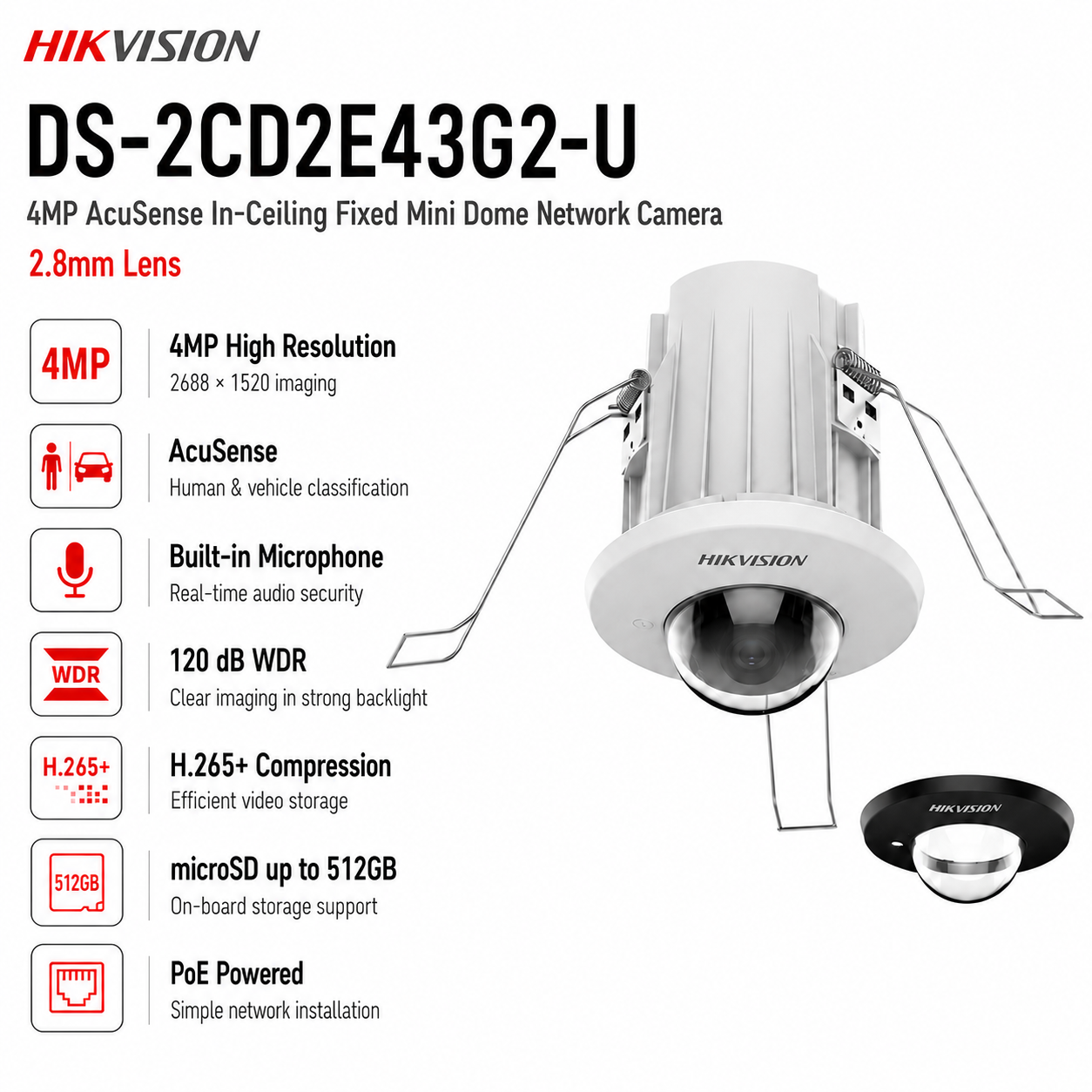 DS-2CD2E43G2-U 2.8mm 4MP