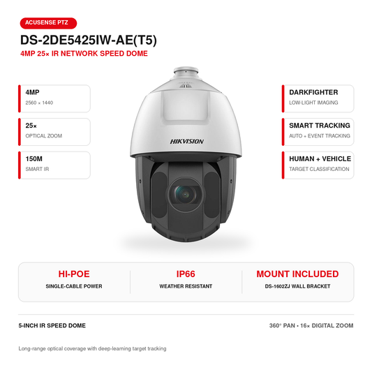 DS-2DE5425IW-AE(T5) 4MP IP PTZ
