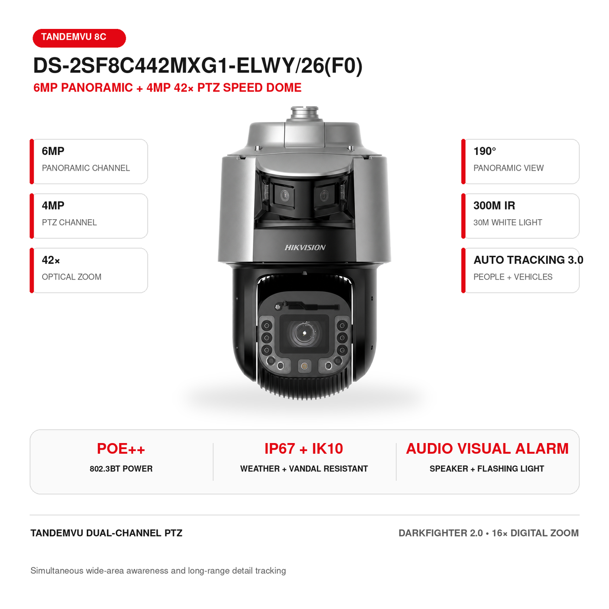 DS-2SF8C442MXG1-ELWY/26(F0) TandemVu 4MP 42x PTZ