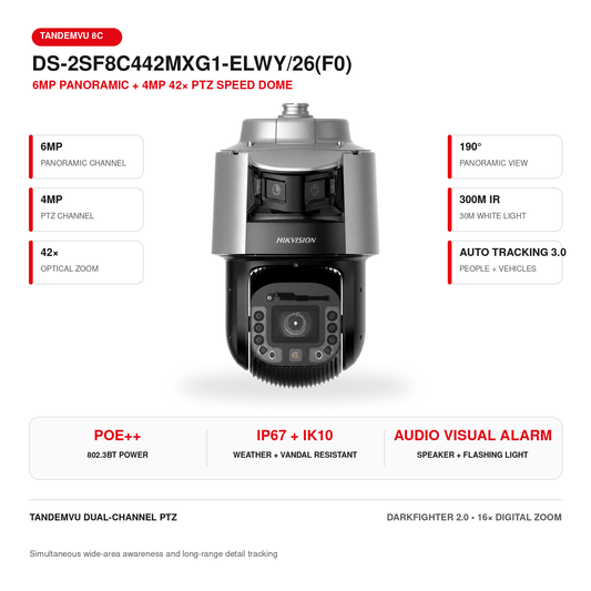 DS-2SF8C442MXG1-ELWY/26(F0) TandemVu 4MP 42x PTZ