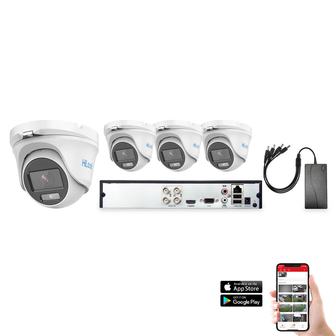 HiLook by Hikvision ColorVu 2 Camera 4ch 20M CCTV Kit