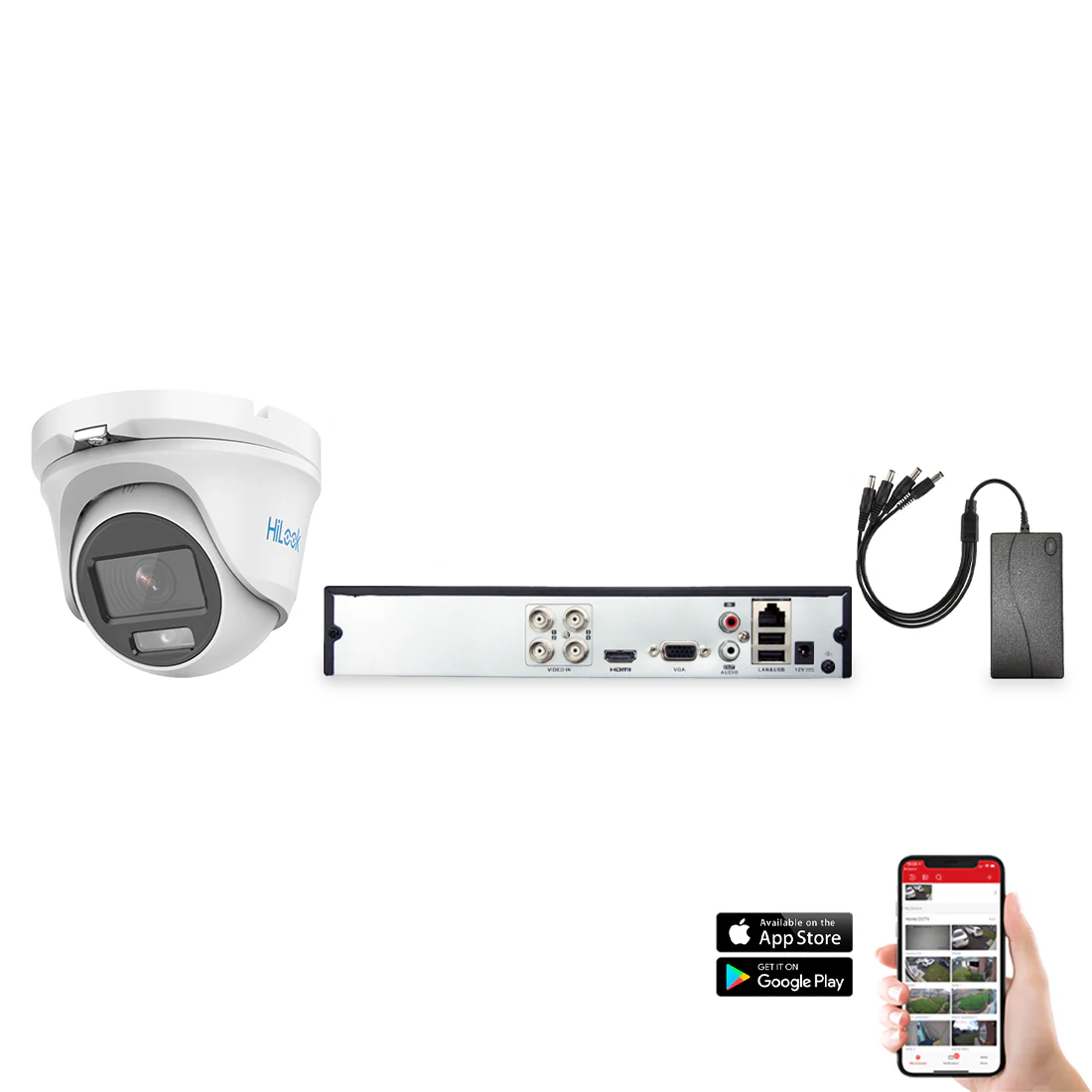 HiLook by Hikvision ColorVu 2 Camera 4ch 20M CCTV Kit
