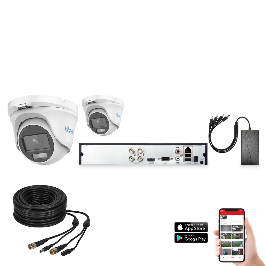 HiLook by Hikvision ColorVu 2 Camera 4ch 20M CCTV Kit