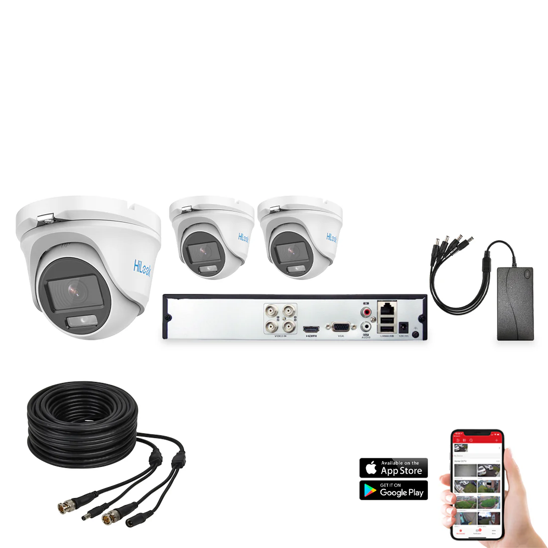HiLook by Hikvision ColorVu 2 Camera 4ch 20M CCTV Kit