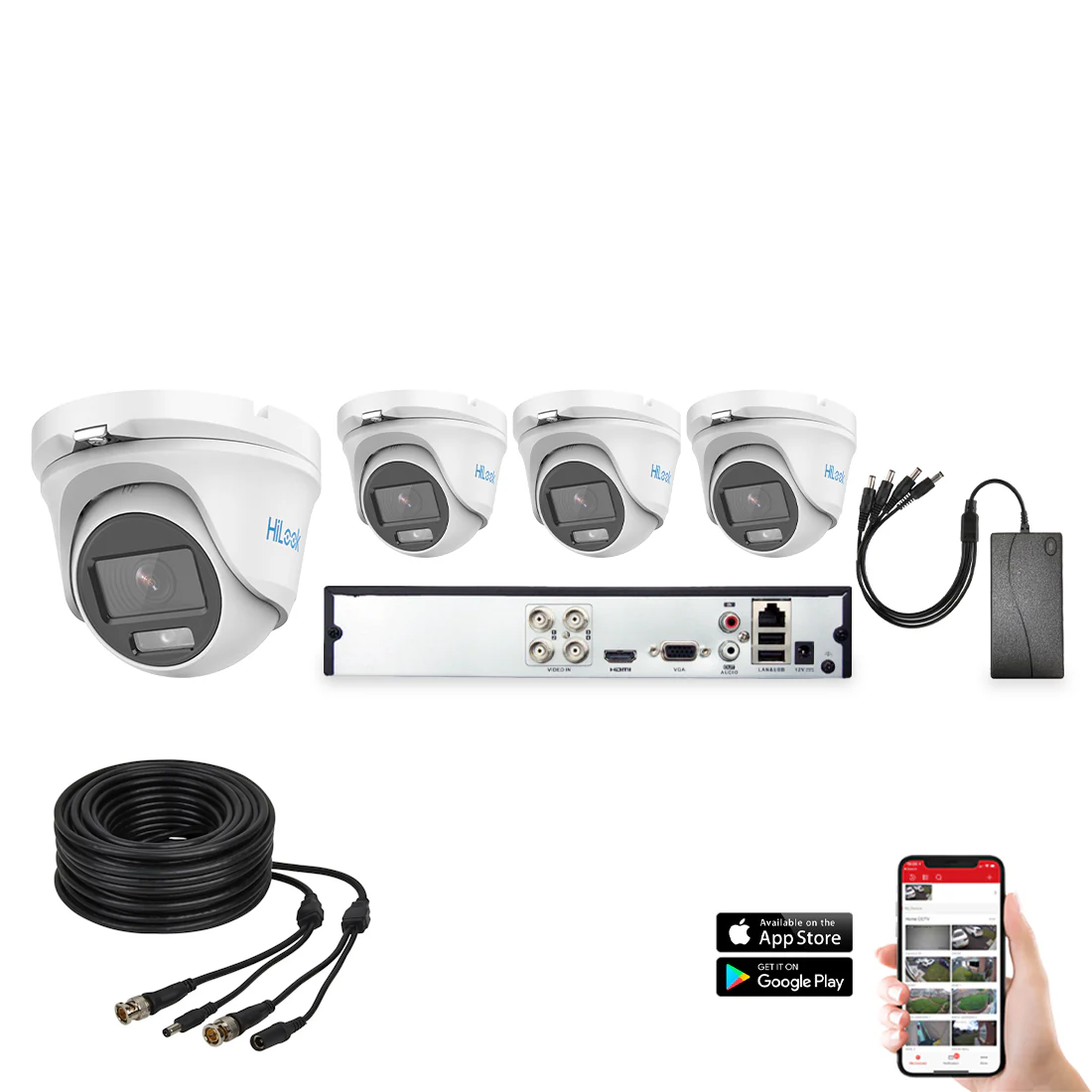 HiLook by Hikvision ColorVu 2 Camera 4ch 20M CCTV Kit