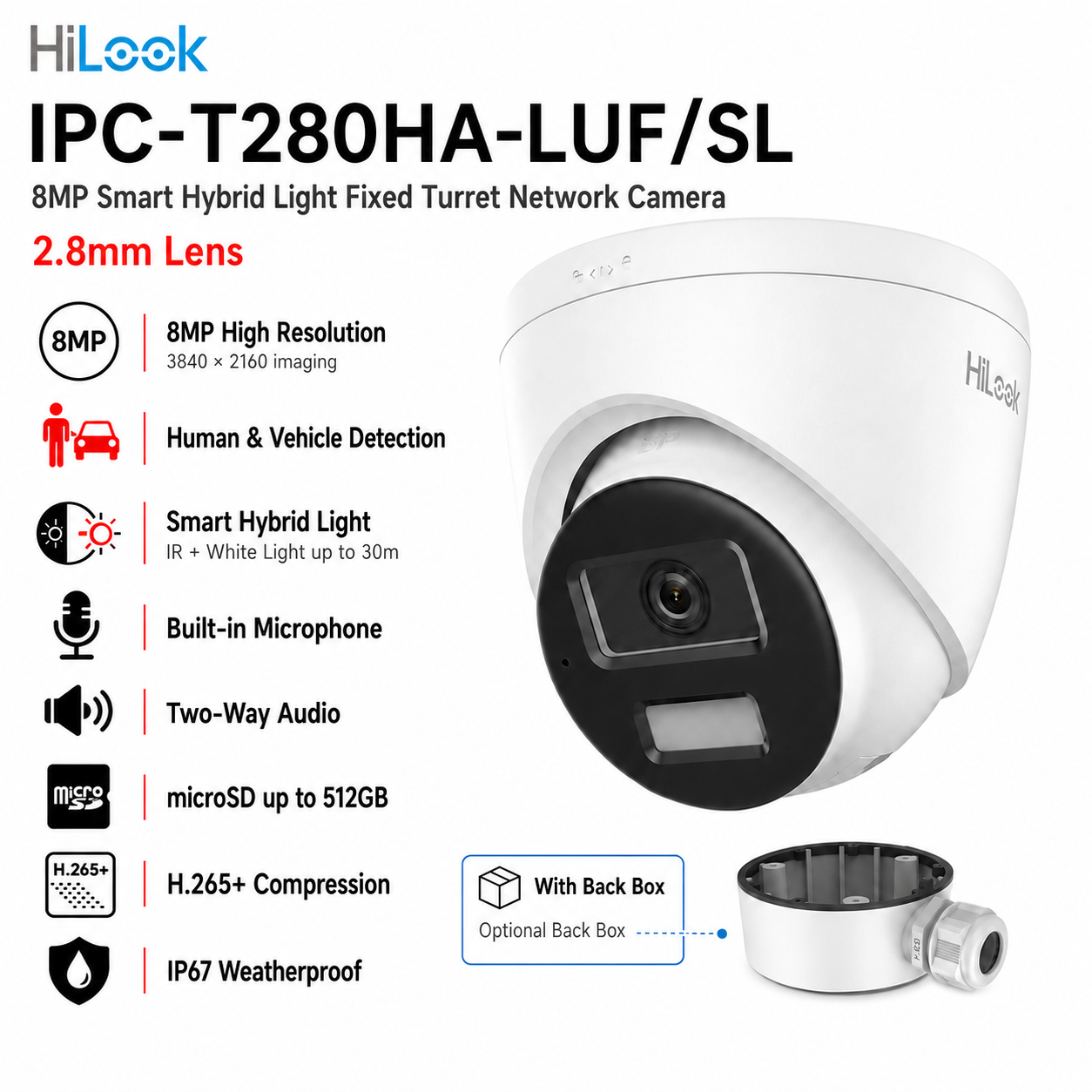 HiLook IPC-T280HA-LUF/SL 8MP IP