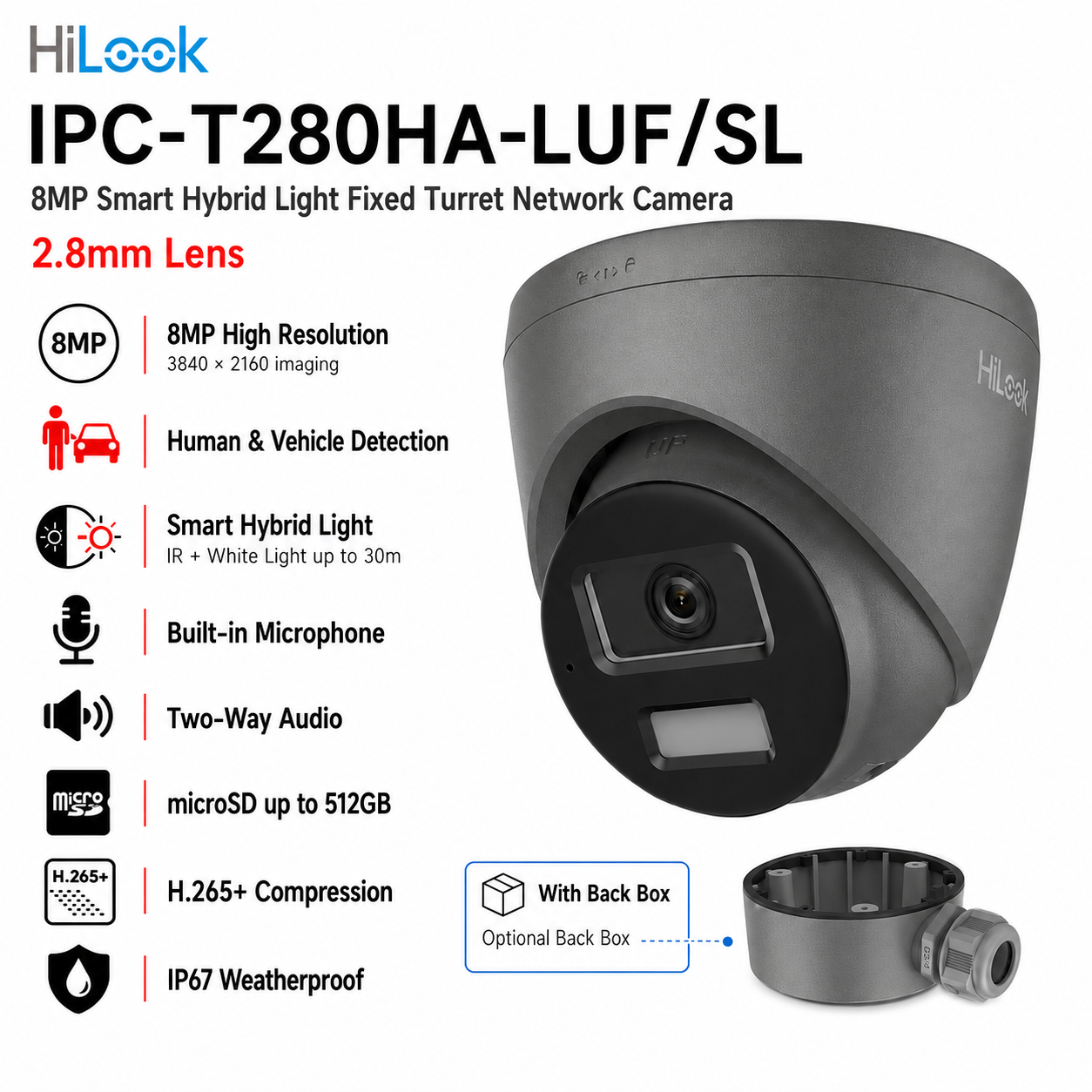 HiLook IPC-T280HA-LUF/SL 8MP IP