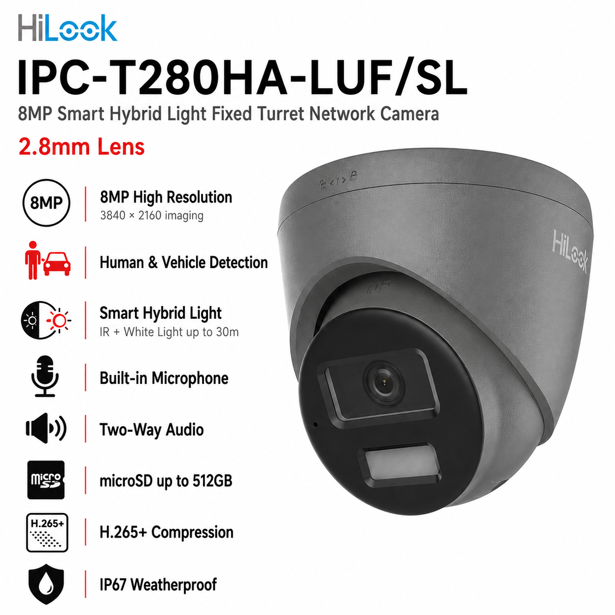HiLook IPC-T280HA-LUF/SL 8MP IP