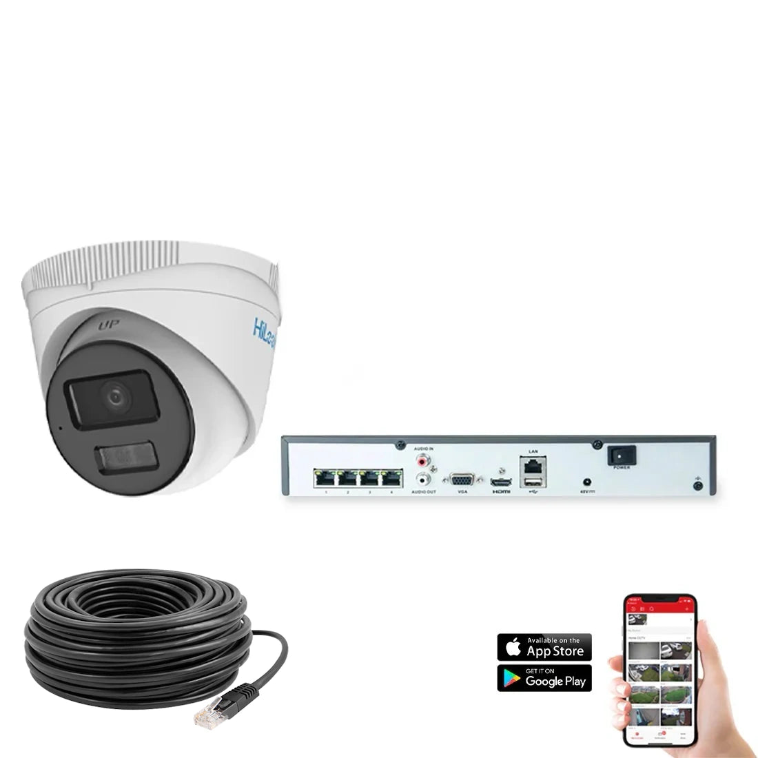HiLook by Hikvision IP ColorVu 4ch 4MP CCTV Kit