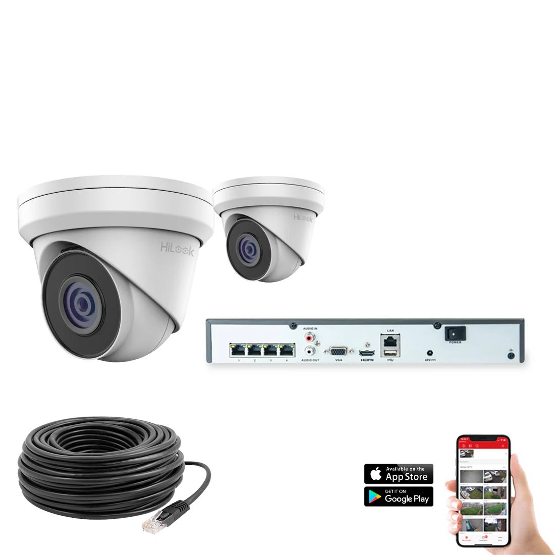 HiLook by Hikvision IP 4ch 5MP 30M IR CCTV Kit