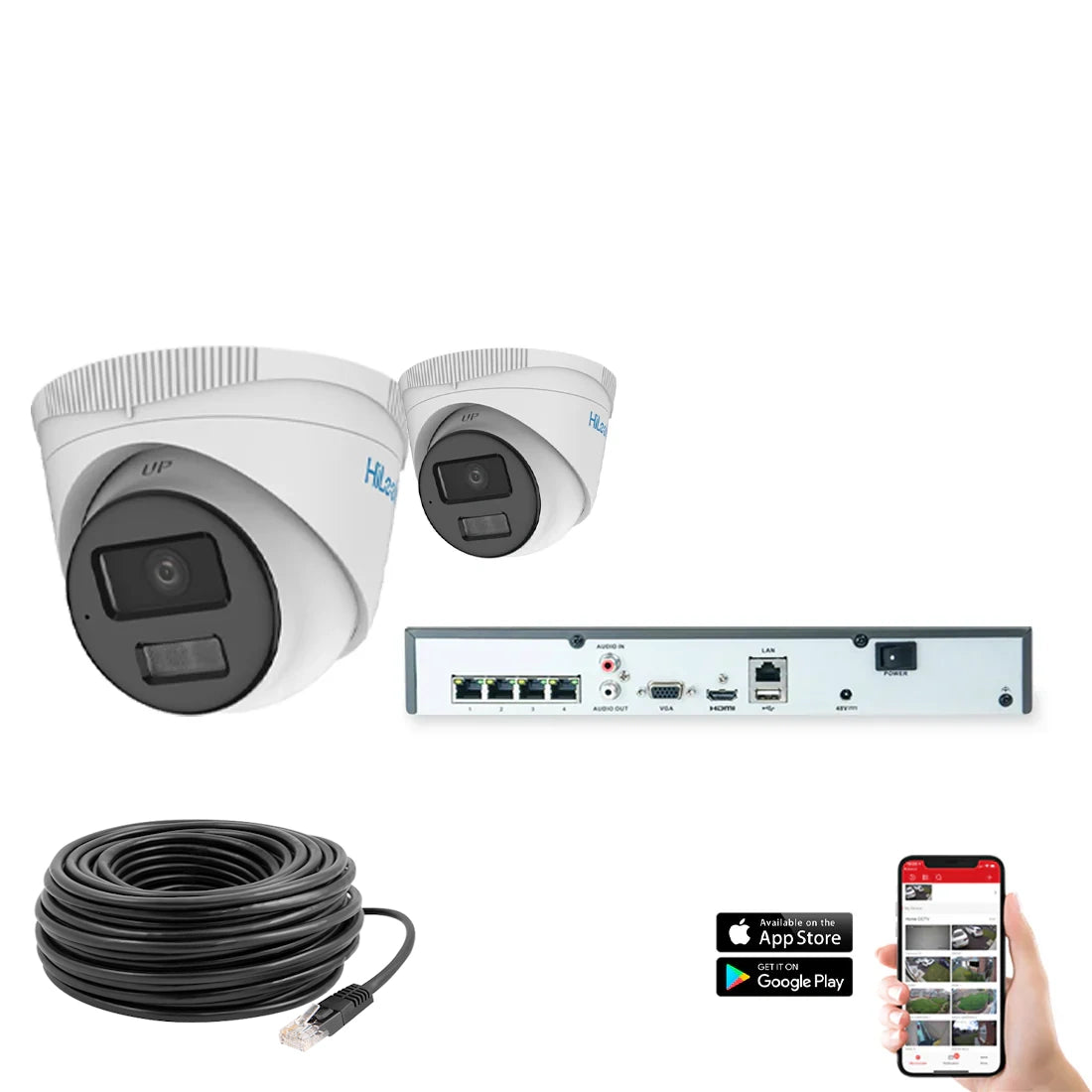 HiLook by Hikvision IP ColorVu 4ch 4MP CCTV Kit