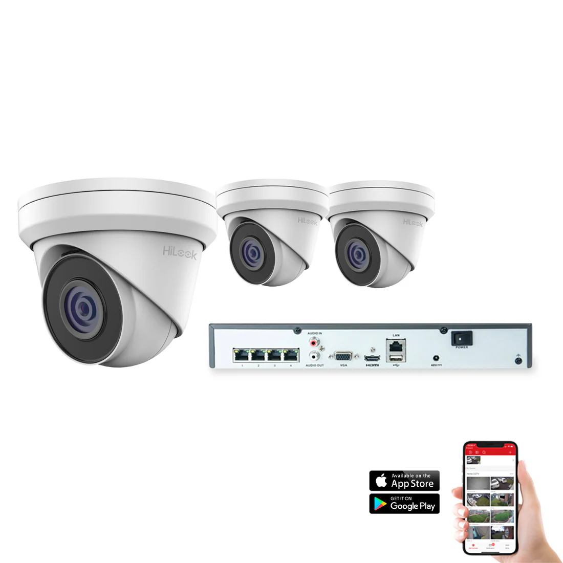 HiLook by Hikvision IP 4ch 5MP 30M IR CCTV Kit
