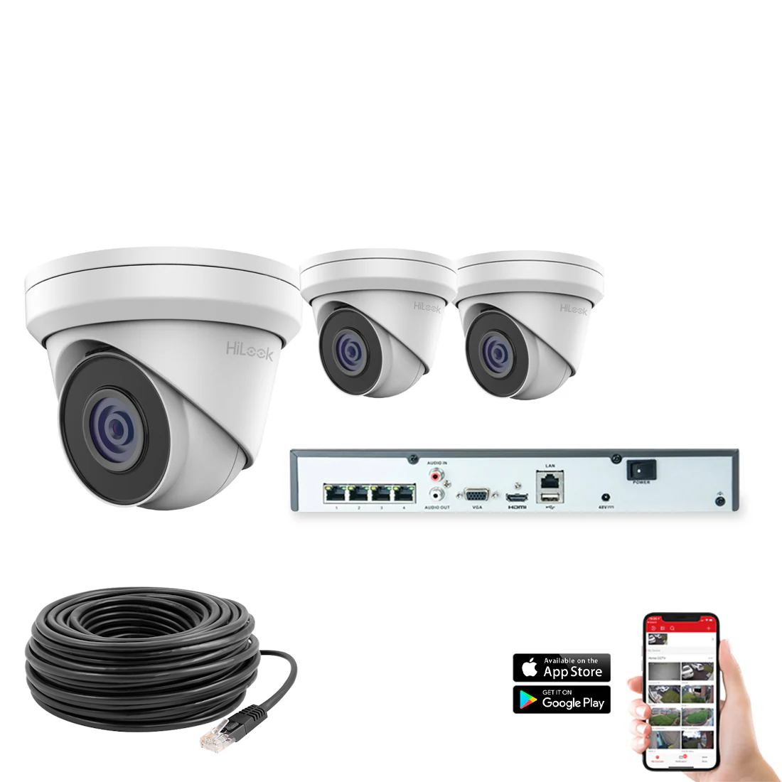 HiLook by Hikvision IP 4ch 5MP 30M IR CCTV Kit