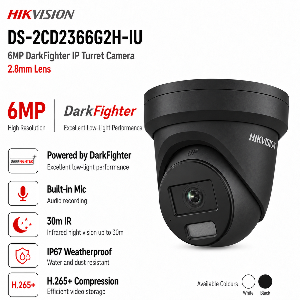 DS-2CD2366G2H-IU 2.8mm 6MP IP
