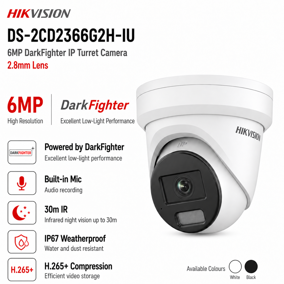 DS-2CD2366G2H-IU 2.8mm 6MP IP